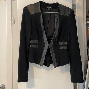 Bebe black and leather jacket
